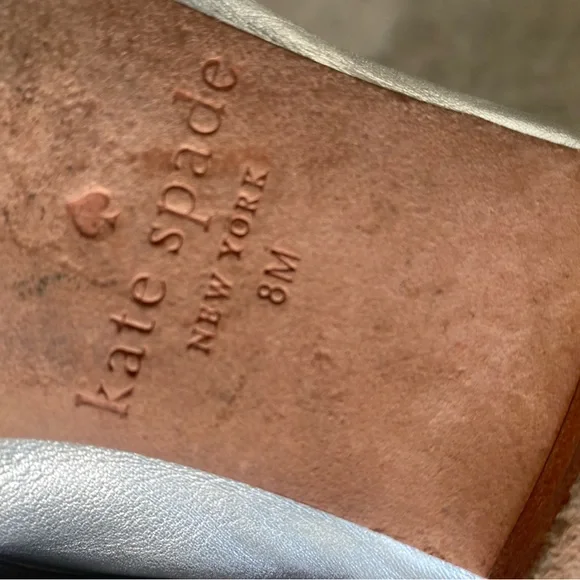 Kate Spade Metallic Silver Leather Footwear 8 - Picture 4 of 7